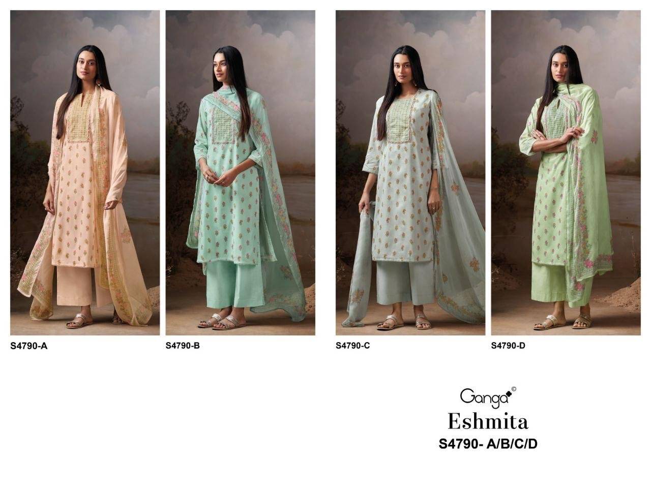 ESHMITA 4790 By Ganga Fashion Stylish Beautiful Colourful Cotton Dresses At Wholesale Price